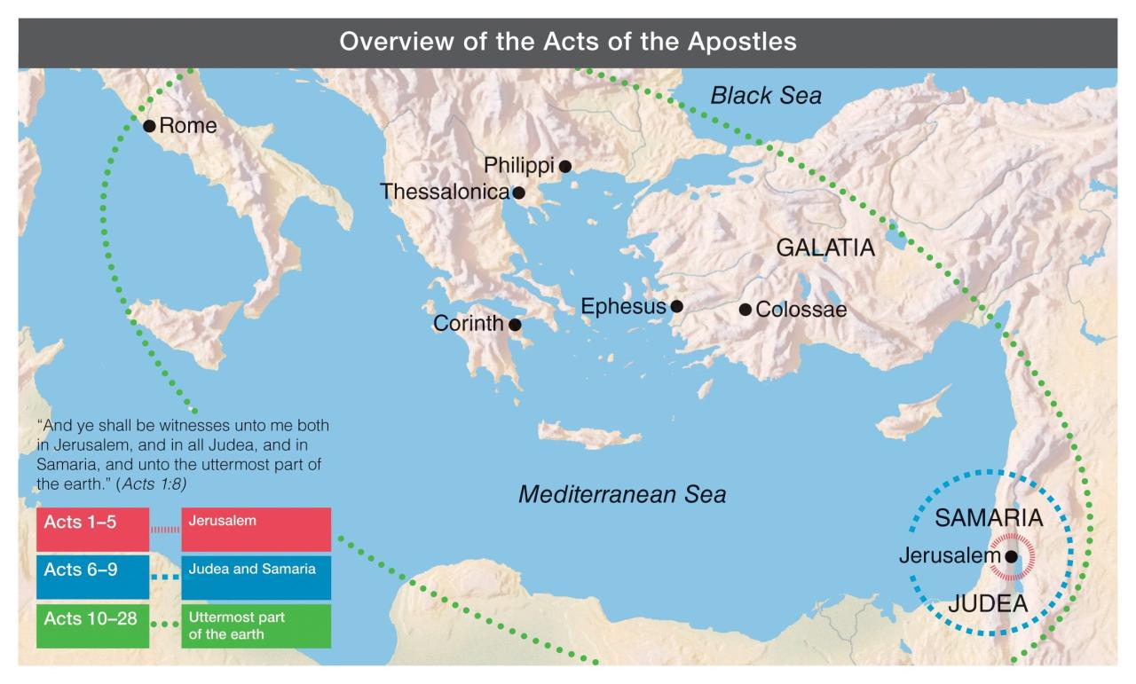 Acts of the apostles map