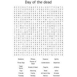 Day of the dead word search answers