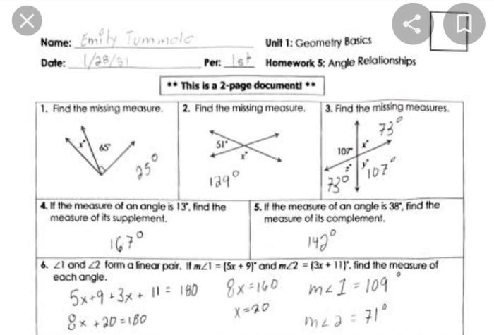 Geometry basics unit 1 test