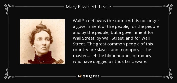 Mary e lease apush definition