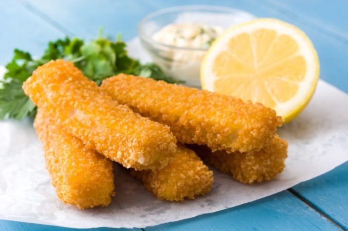 Fish sticks are typically made of fiberglass rods