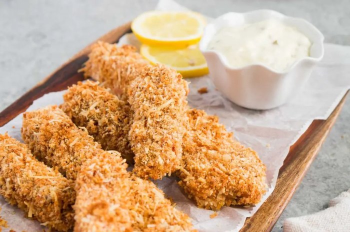 Fish sticks cut panko