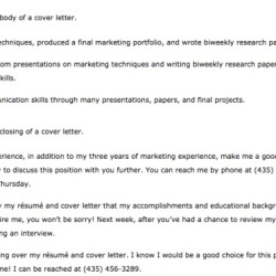 Choose the best cover letter opening for a solicited job